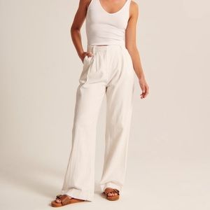 Abercrombie and fitch linen blend wide leg pant - NWT